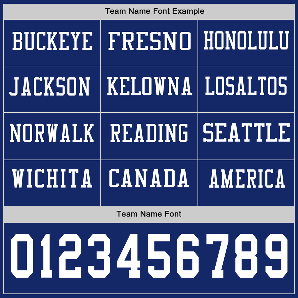 Custom Royal White Long Sleeve Authentic Football Jersey