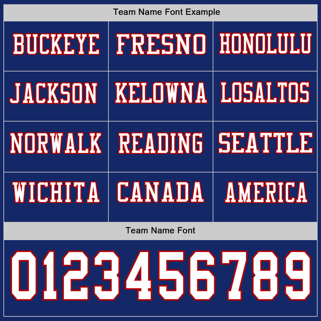 Custom Royal White-Red Long Sleeve Authentic Football Jersey