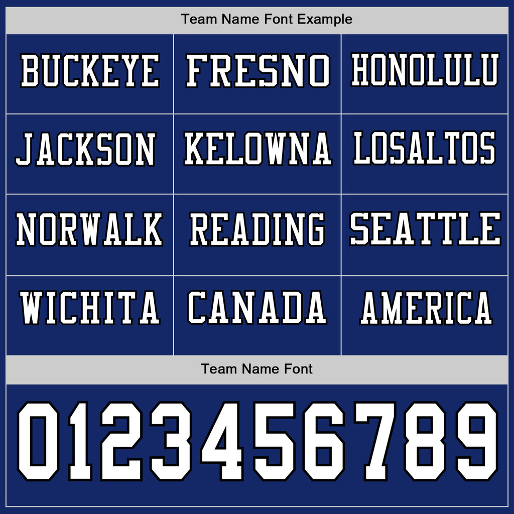 Custom Royal White-Black Long Sleeve Authentic Football Jersey
