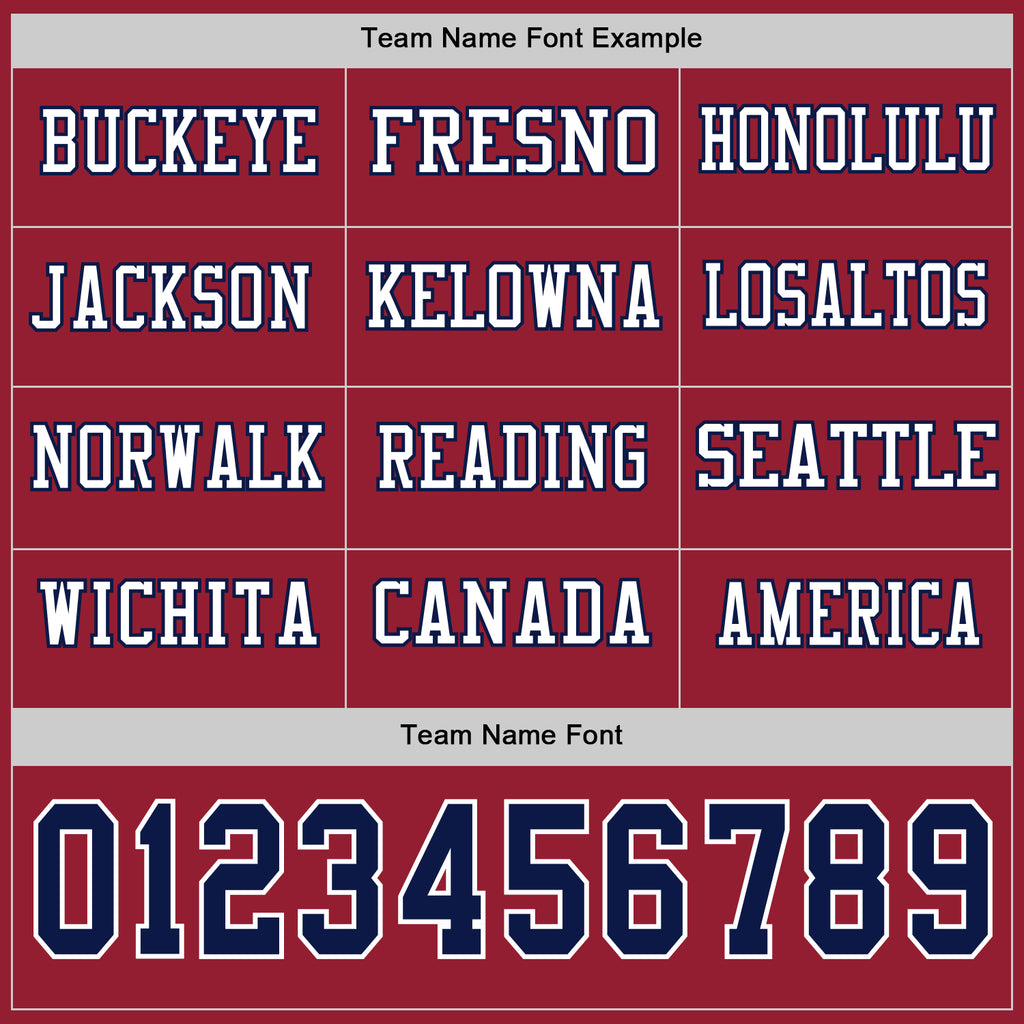 Custom Cardinal Navy-White Long Sleeve Authentic Football Jersey