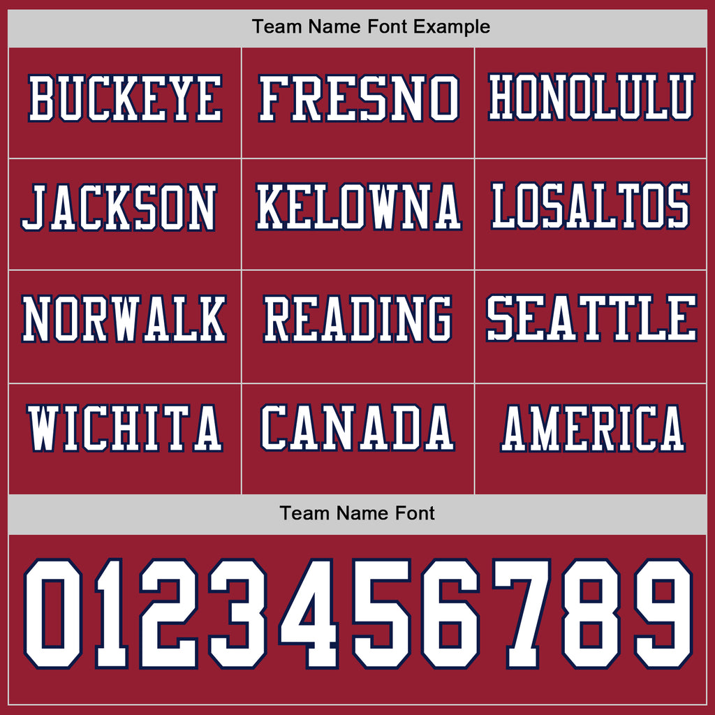 Custom Cardinal White-Navy Long Sleeve Authentic Football Jersey