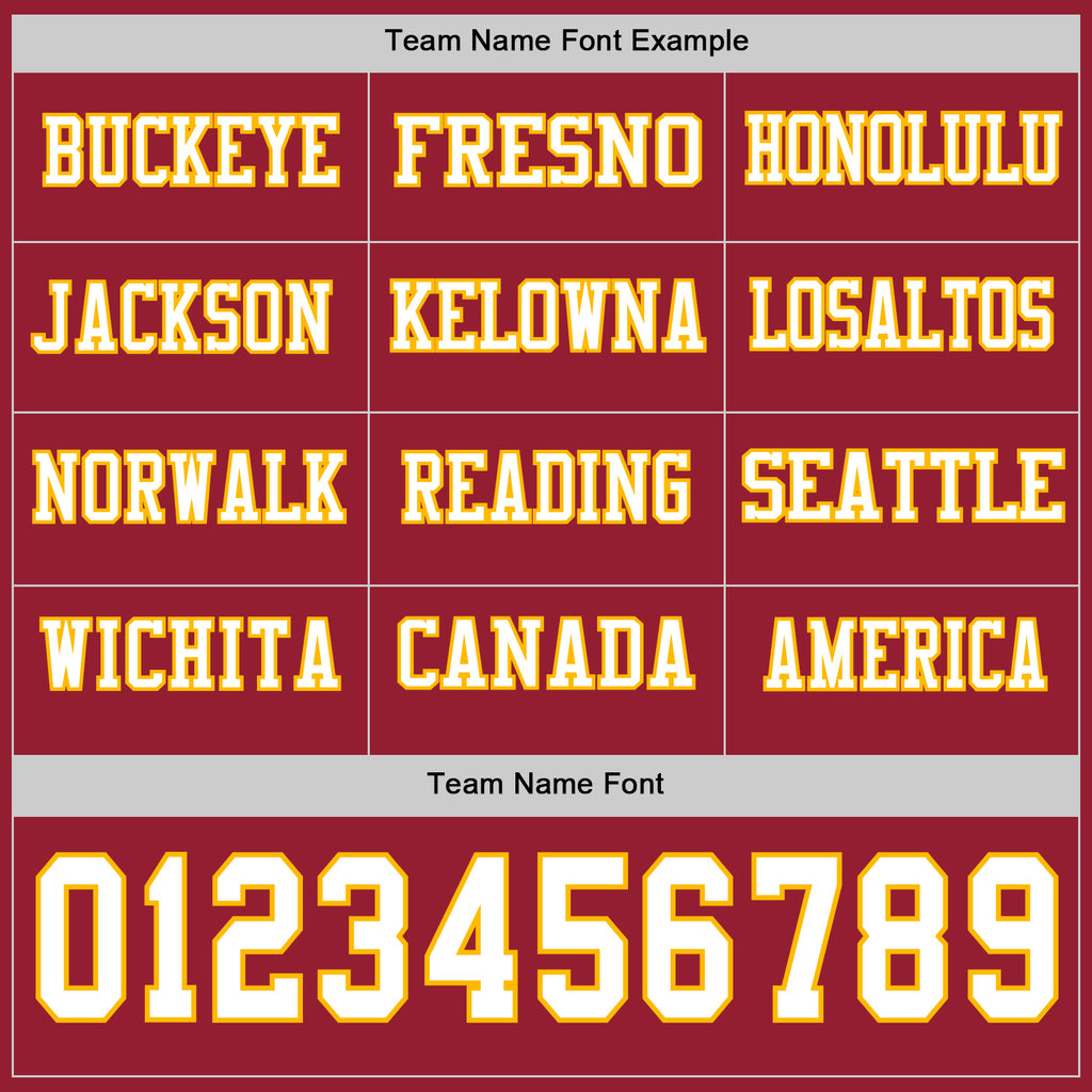 Custom Cardinal White-Gold Long Sleeve Authentic Football Jersey