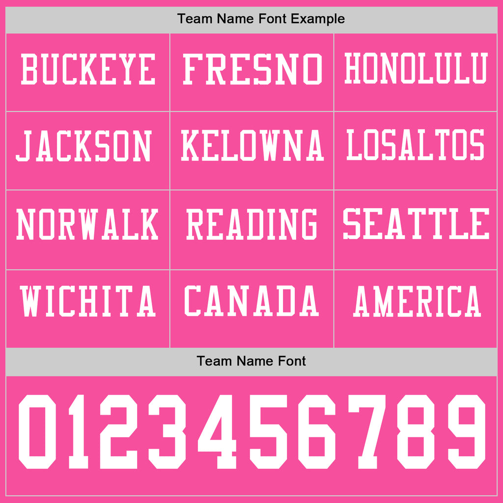 Custom Pink White Long Sleeve Authentic Football Jersey