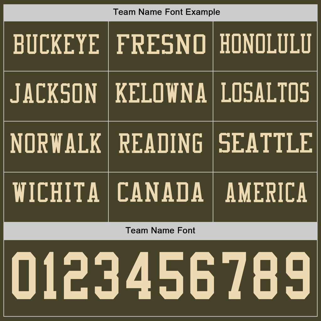 Custom Olive Cream Long Sleeve Salute To Service Authentic Football Jersey