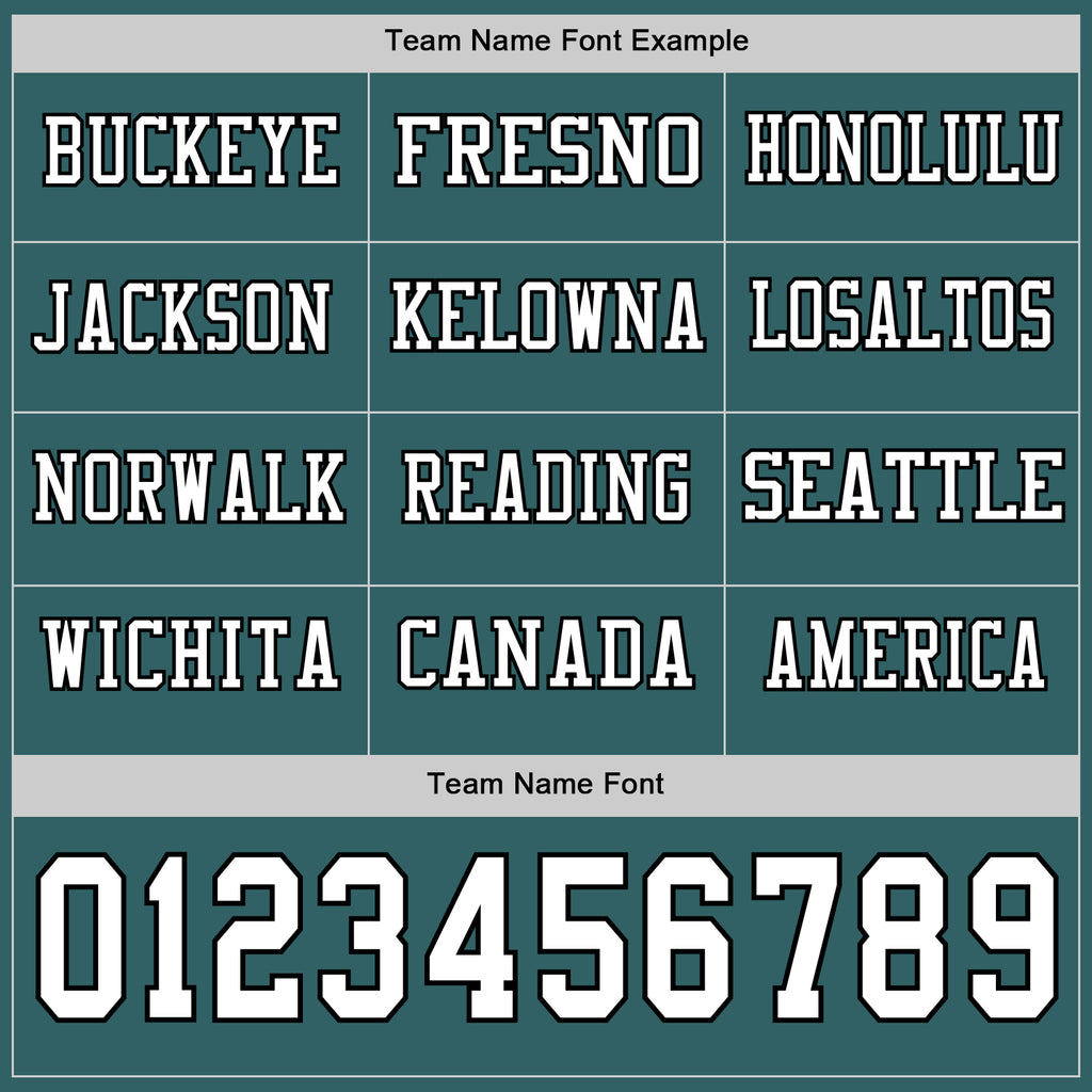 Custom Midnight Green White-Black Long Sleeve Authentic Football Jersey