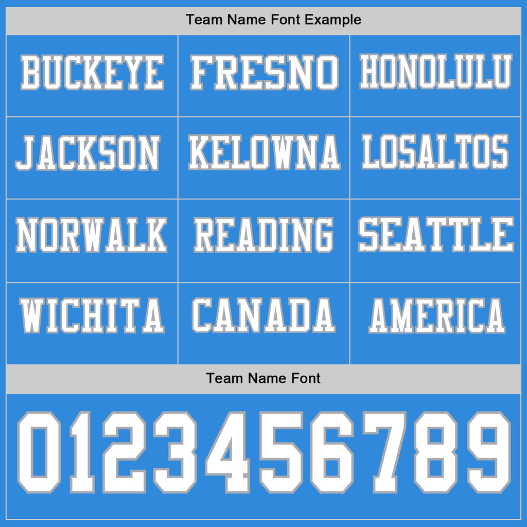 Custom Powder Blue White-Gray Long Sleeve Authentic Football Jersey