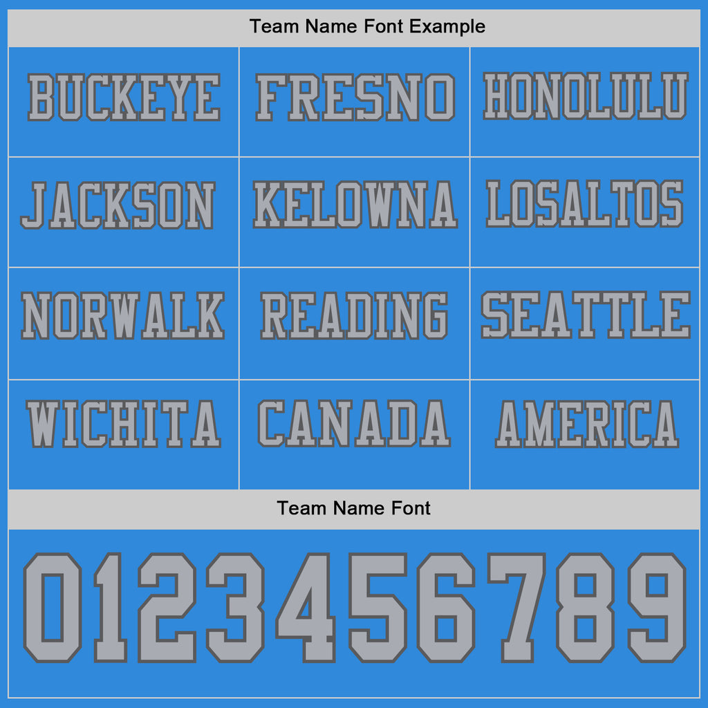 Custom Powder Blue Gray-Steel Gray Long Sleeve Authentic Football Jersey