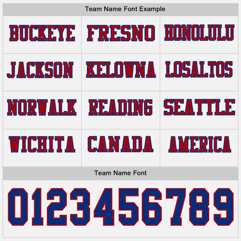 Custom White Royal-Red Long Sleeve Authentic Football Jersey