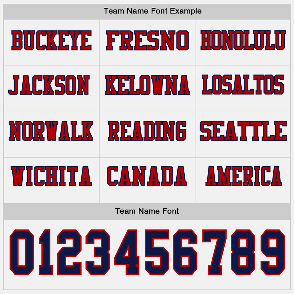Custom White Navy-Red Long Sleeve Authentic Football Jersey
