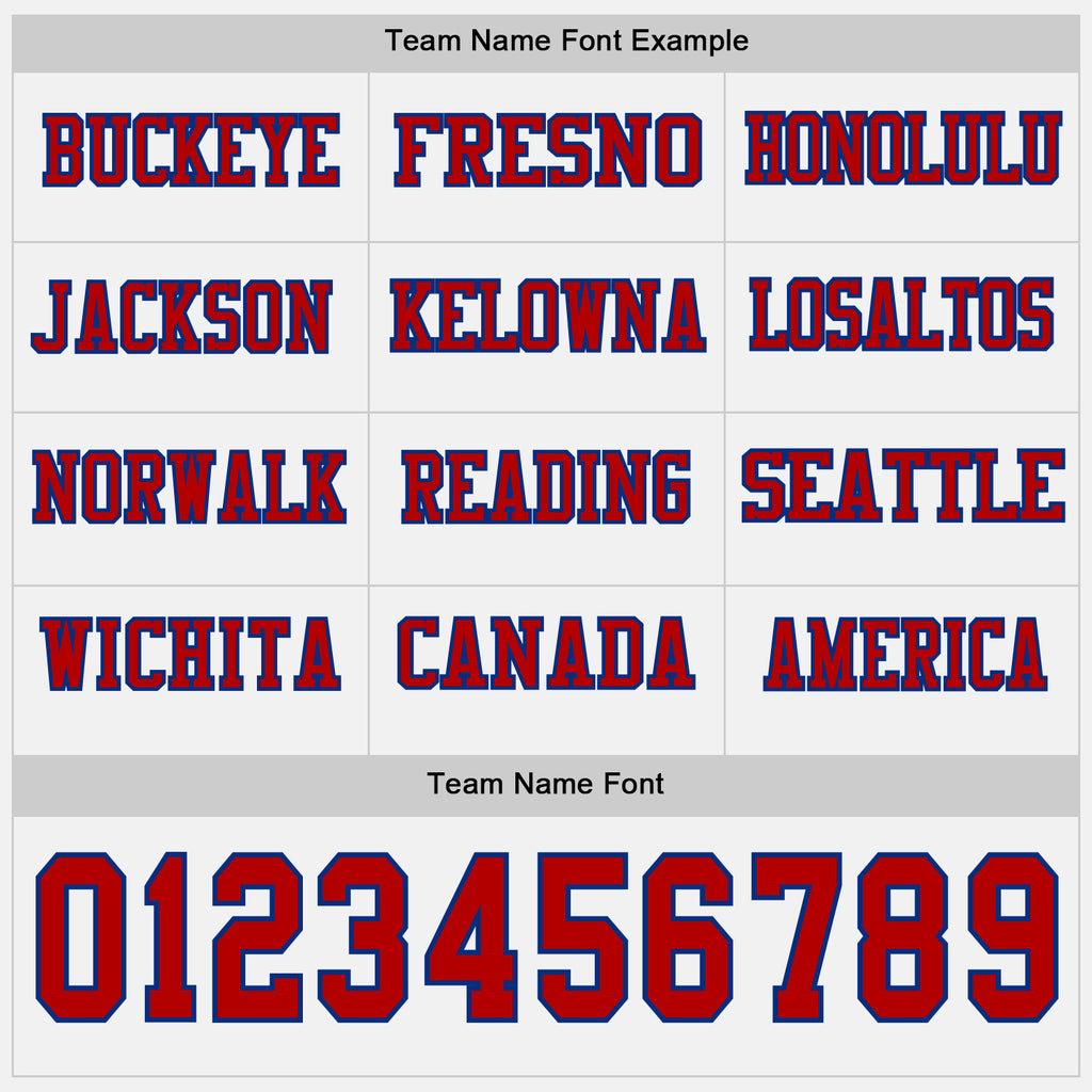 Custom White Red-Royal Long Sleeve Authentic Football Jersey