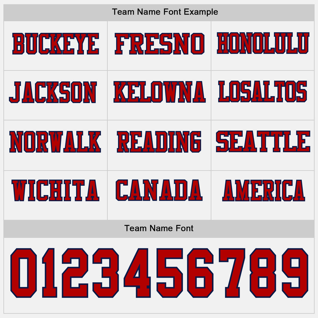 Custom White Red-Navy Long Sleeve Authentic Football Jersey