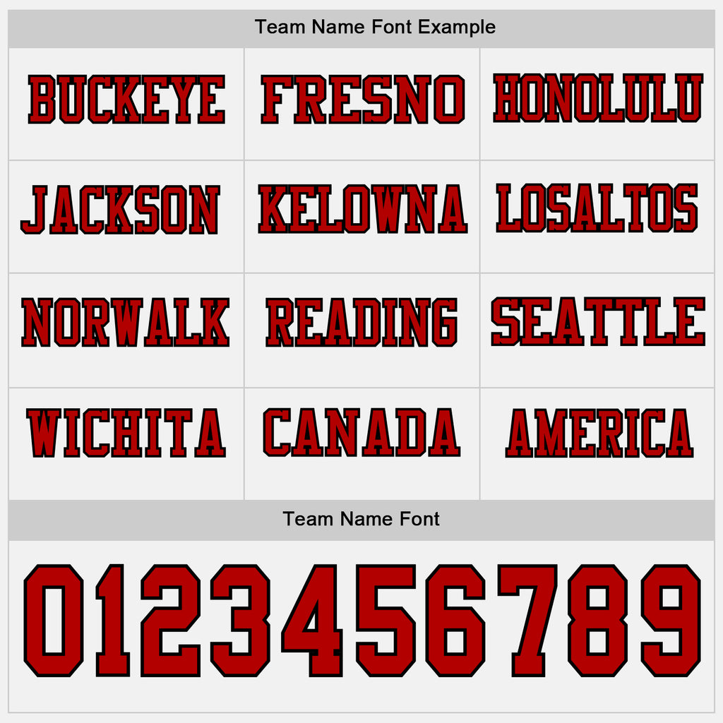 Custom White Red-Black Long Sleeve Authentic Football Jersey