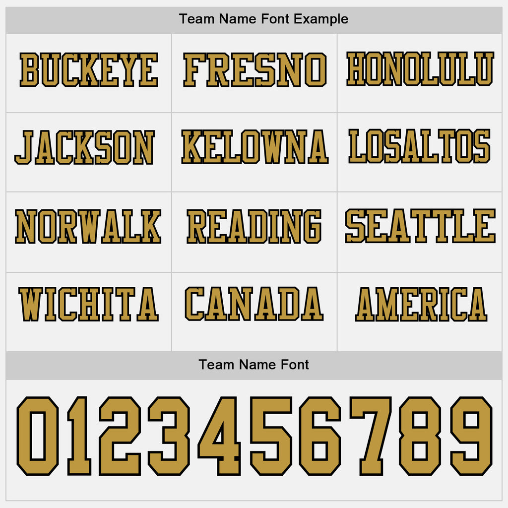 Custom White Old Gold-Black Long Sleeve Authentic Football Jersey