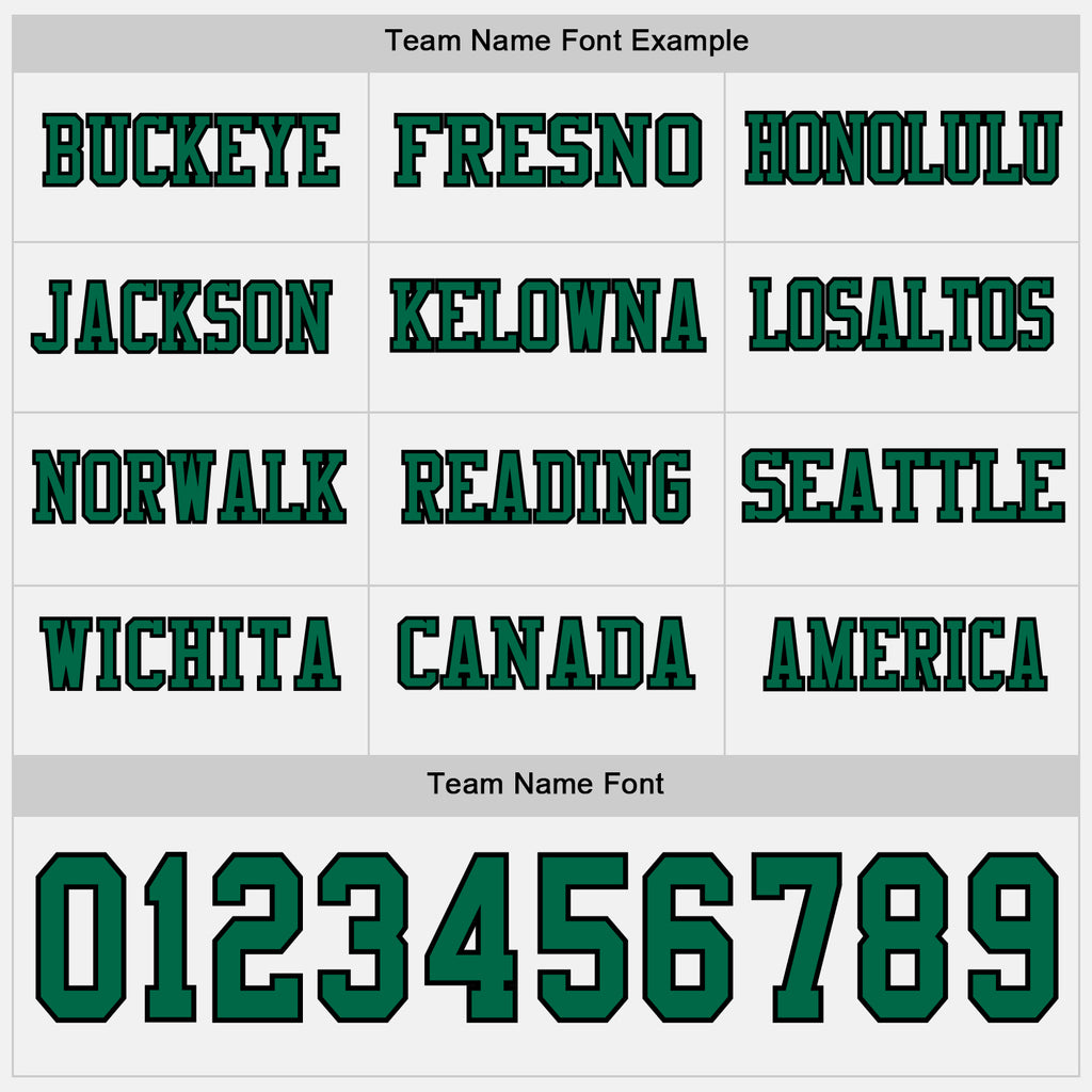 Custom White Kelly Green-Black Long Sleeve Authentic Football Jersey