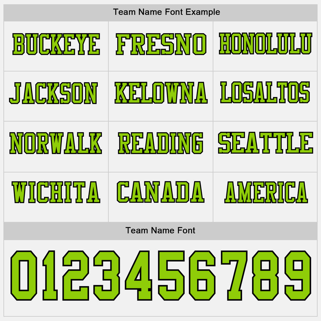 Custom White Neon Green-Black Long Sleeve Authentic Football Jersey