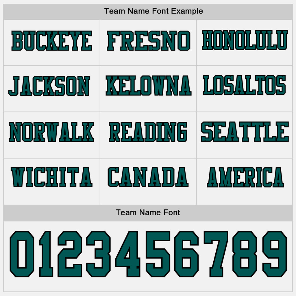 Custom White Midnight Green-Black Long Sleeve Authentic Football Jersey