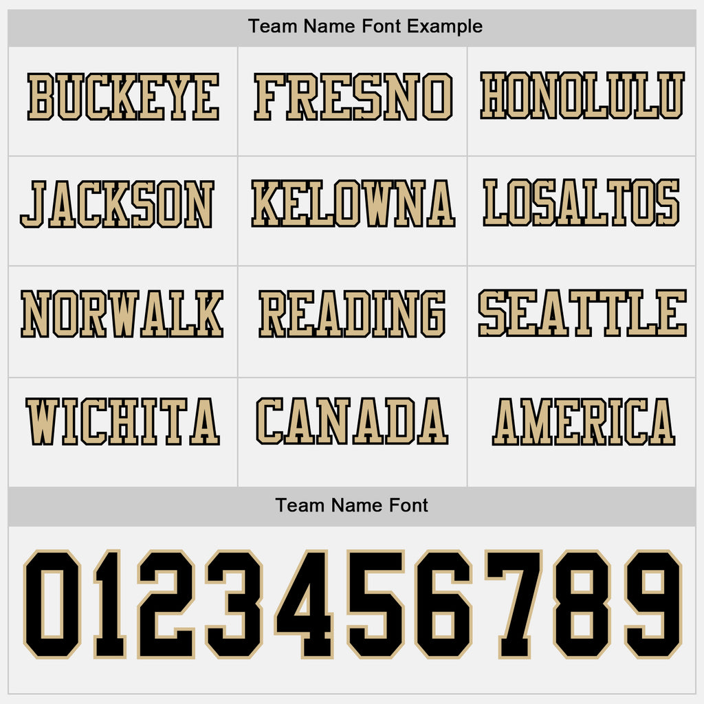 Custom White Black-Vegas Gold Long Sleeve Authentic Football Jersey