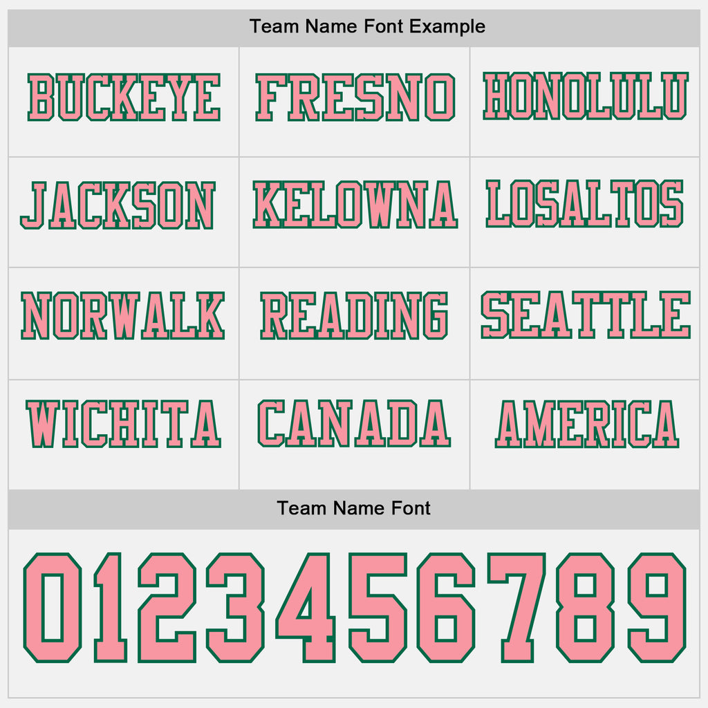 Custom White Medium Pink-Kelly Green Long Sleeve Authentic Football Jersey