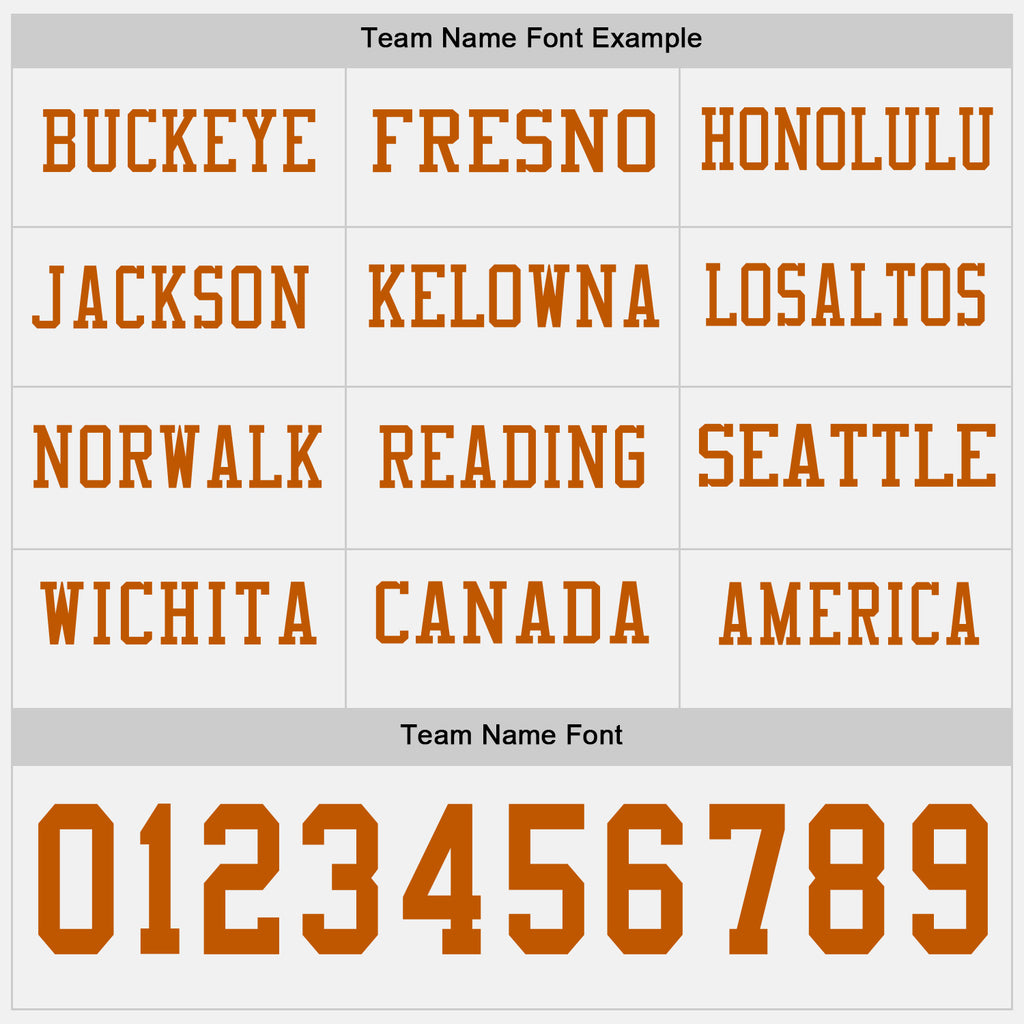 Custom White Texas Orange Long Sleeve Authentic Football Jersey