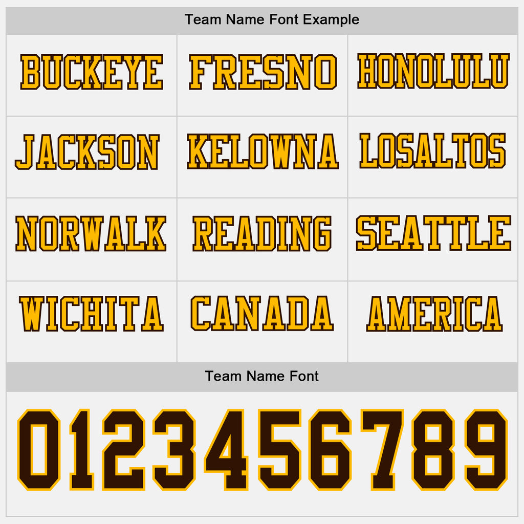 Custom White Brown-Gold Long Sleeve Authentic Football Jersey