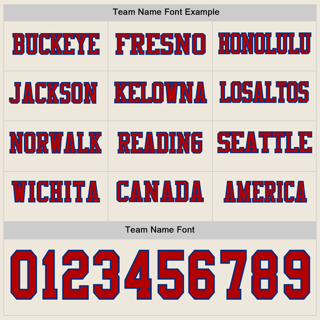 Custom Cream Red-Royal Long Sleeve Authentic Football Jersey
