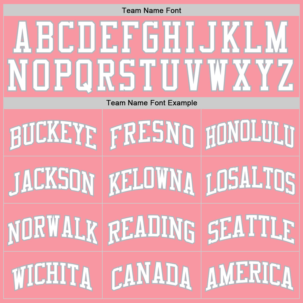 Custom Medium Pink White-Gray Authentic Basketball Jersey