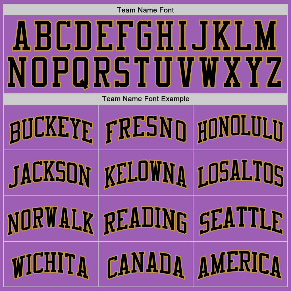 Custom Medium Purple Black-Old Gold Authentic Basketball Jerse