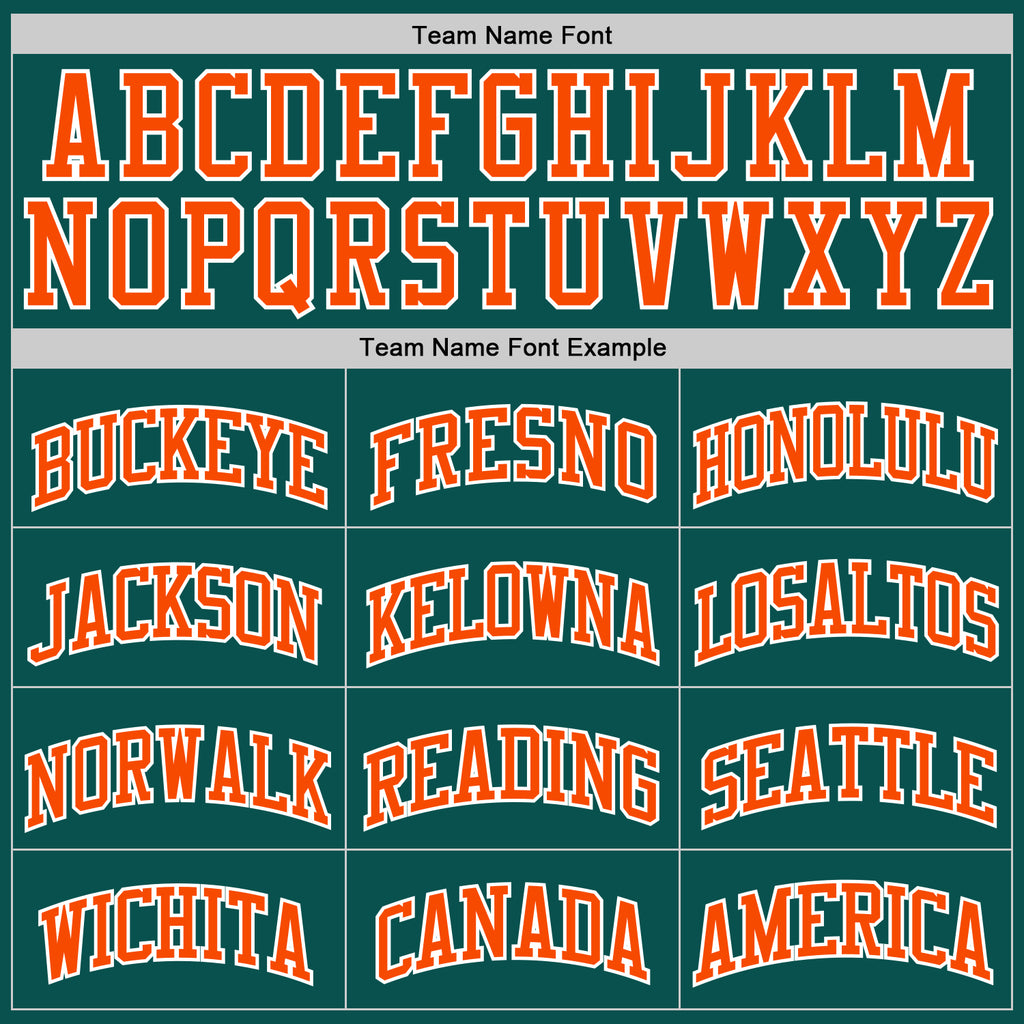 Custom Midnight Green Orange-White Authentic Basketball Jersey