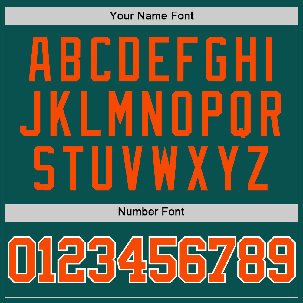 Custom Midnight Green Orange-White Authentic Basketball Jersey