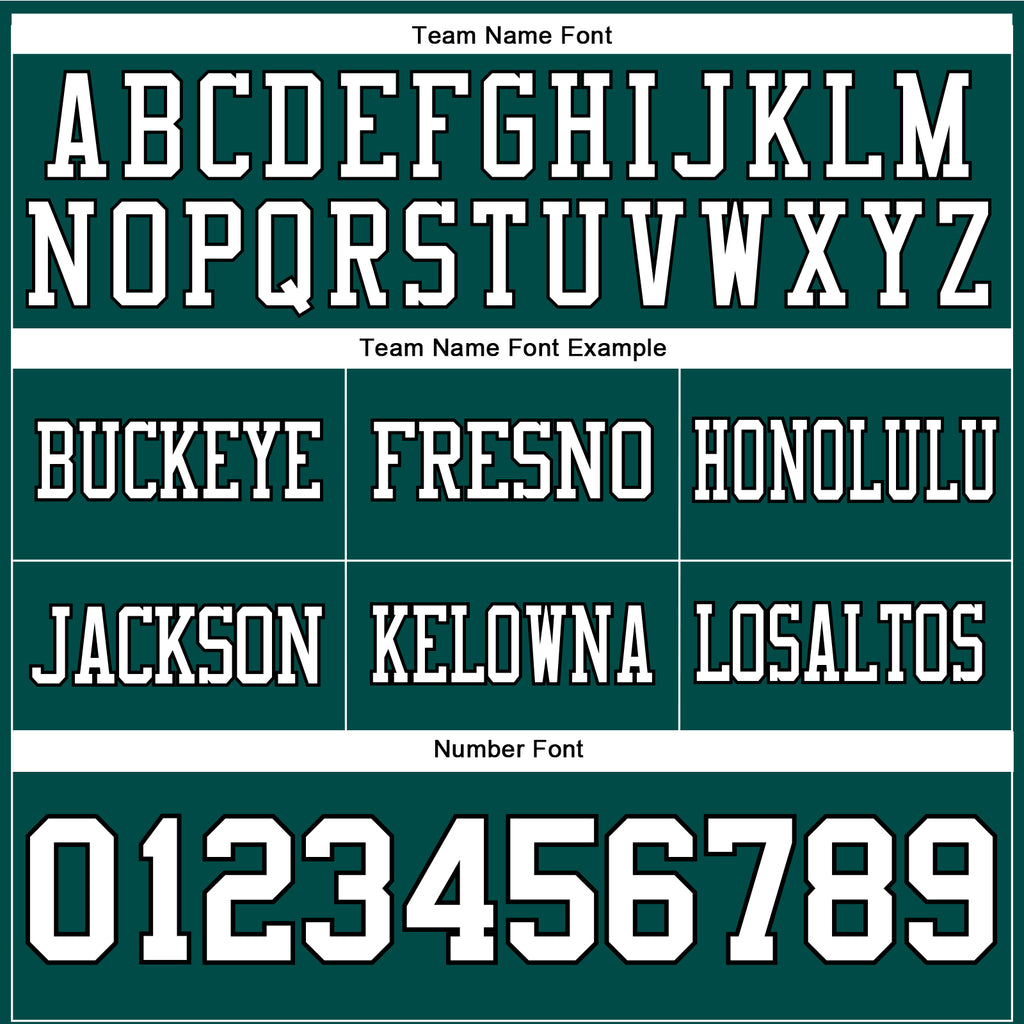 Custom Midnight Green White-Black Authentic Football Jersey