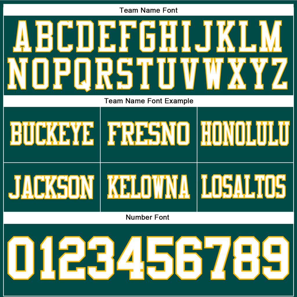 Custom Midnight Green White-Gold Authentic Football Jersey
