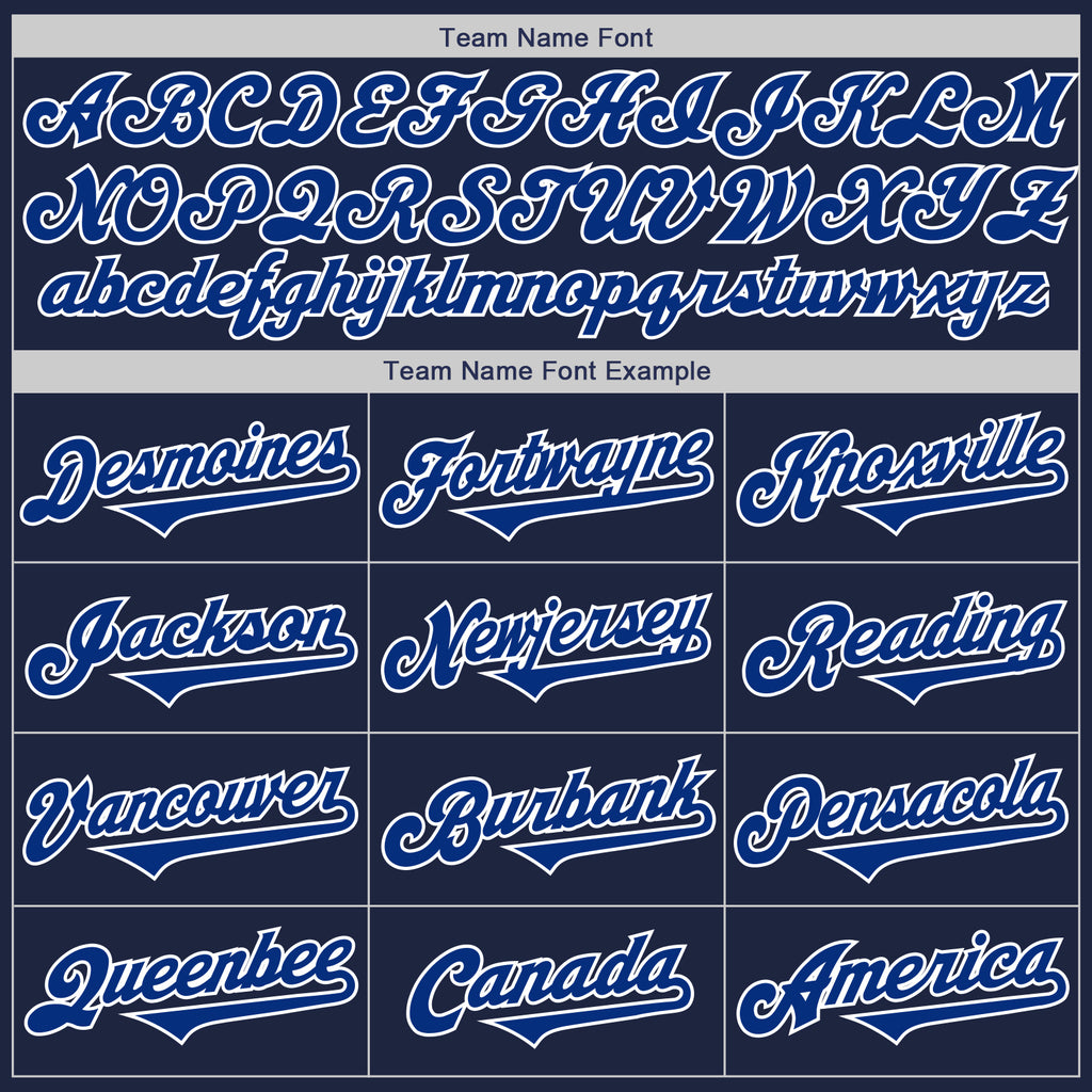 Custom Navy Royal-White Authentic Baseball Jersey