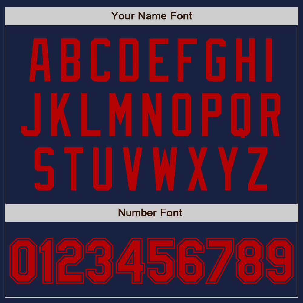 Custom Navy Red Authentic Baseball Jersey