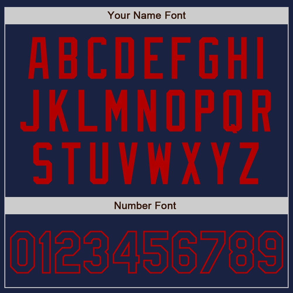 Custom Navy Red Authentic Baseball Jersey