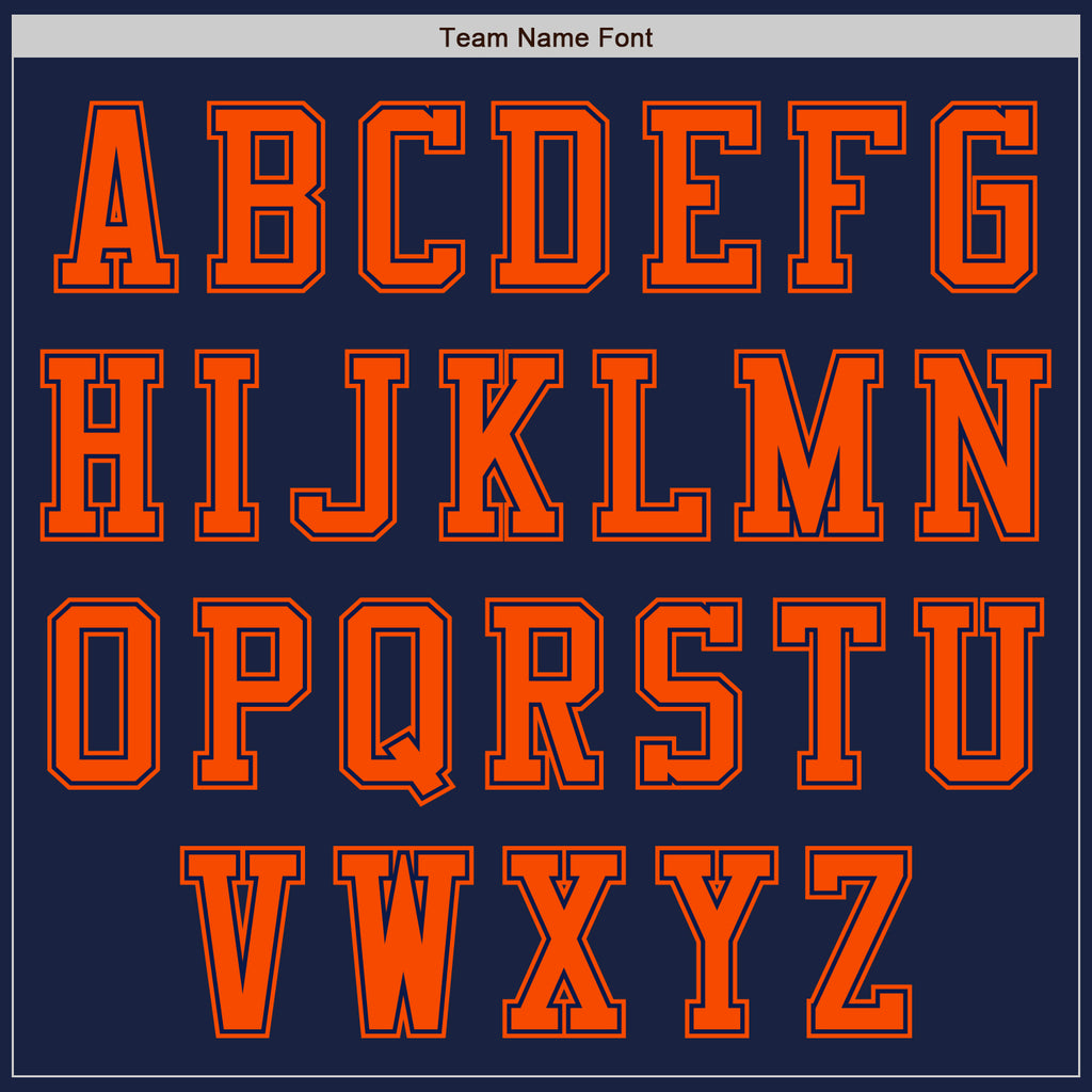 Custom Navy Orange Authentic Baseball Jersey