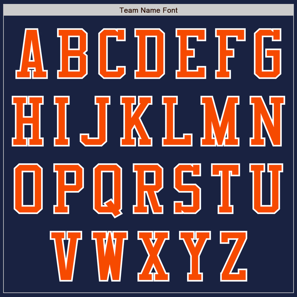 Custom Navy Orange-White Authentic Baseball Jersey