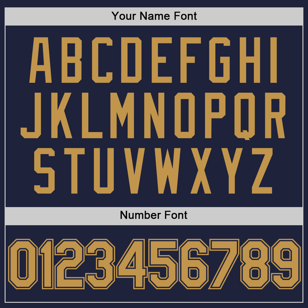 Custom Navy Old Gold Authentic Throwback Basketball Jersey