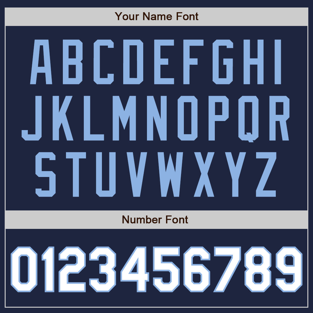 Custom Navy White-Light Blue Authentic Baseball Jersey