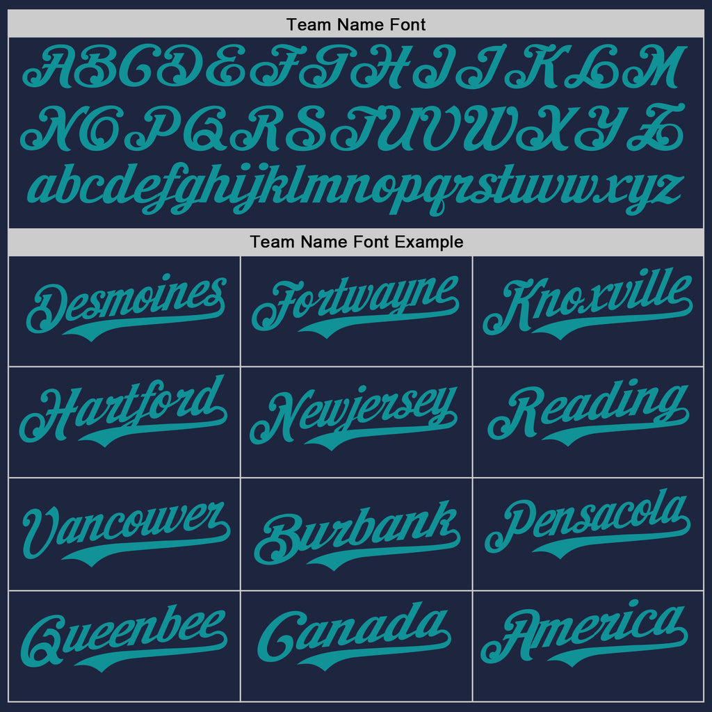 Custom Navy Teal Authentic Baseball Jersey