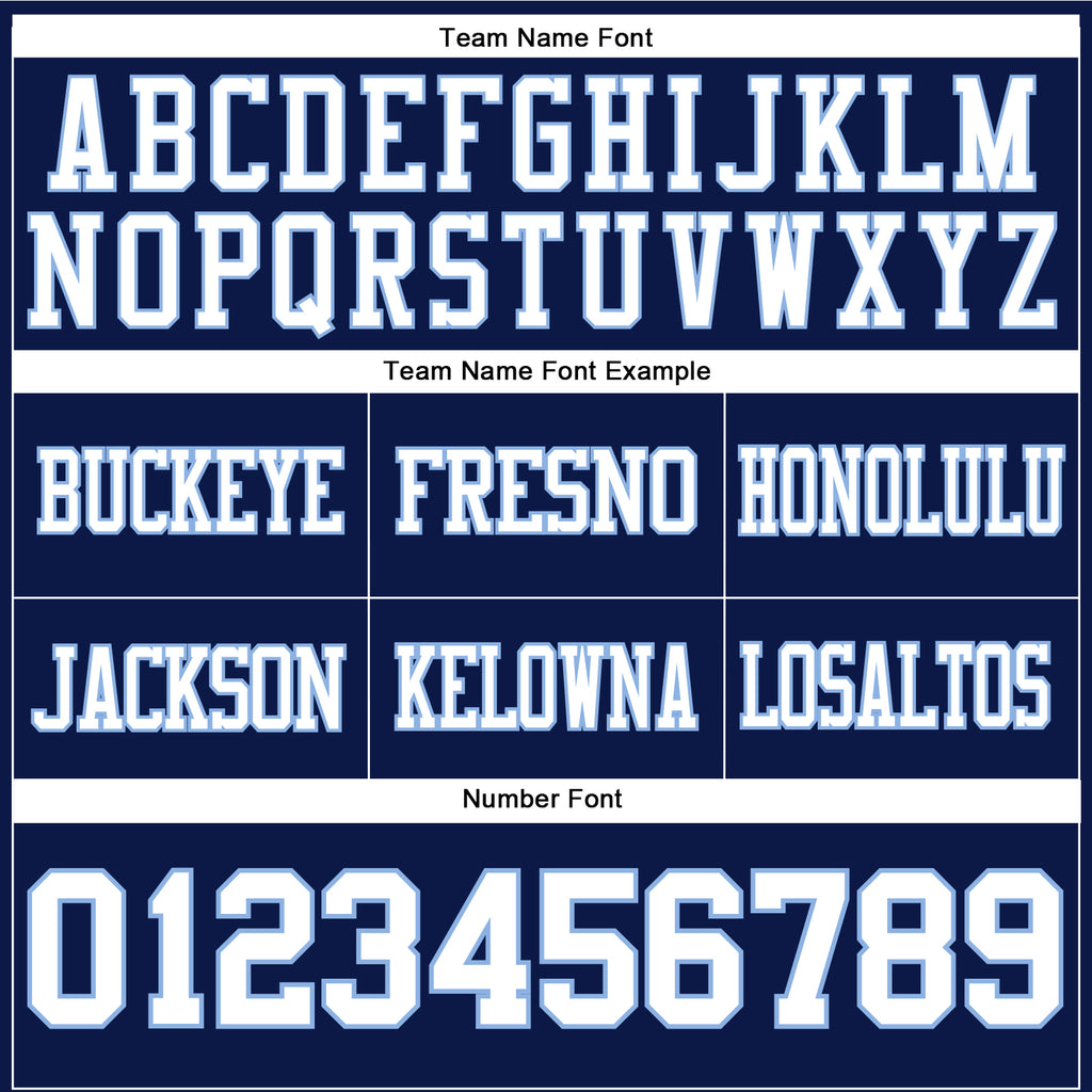 Custom Navy White-Light Blue Authentic Football Jersey