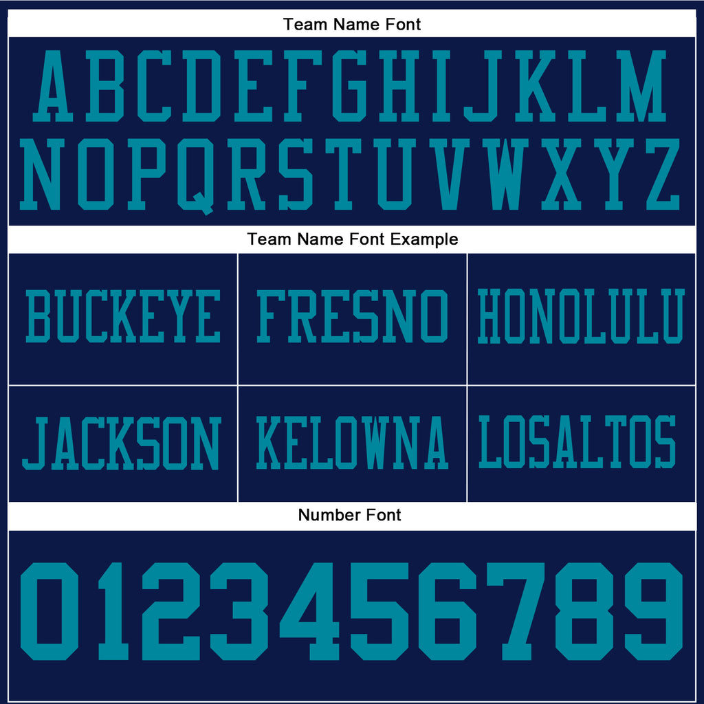 Custom Navy Teal Authentic Football Jersey