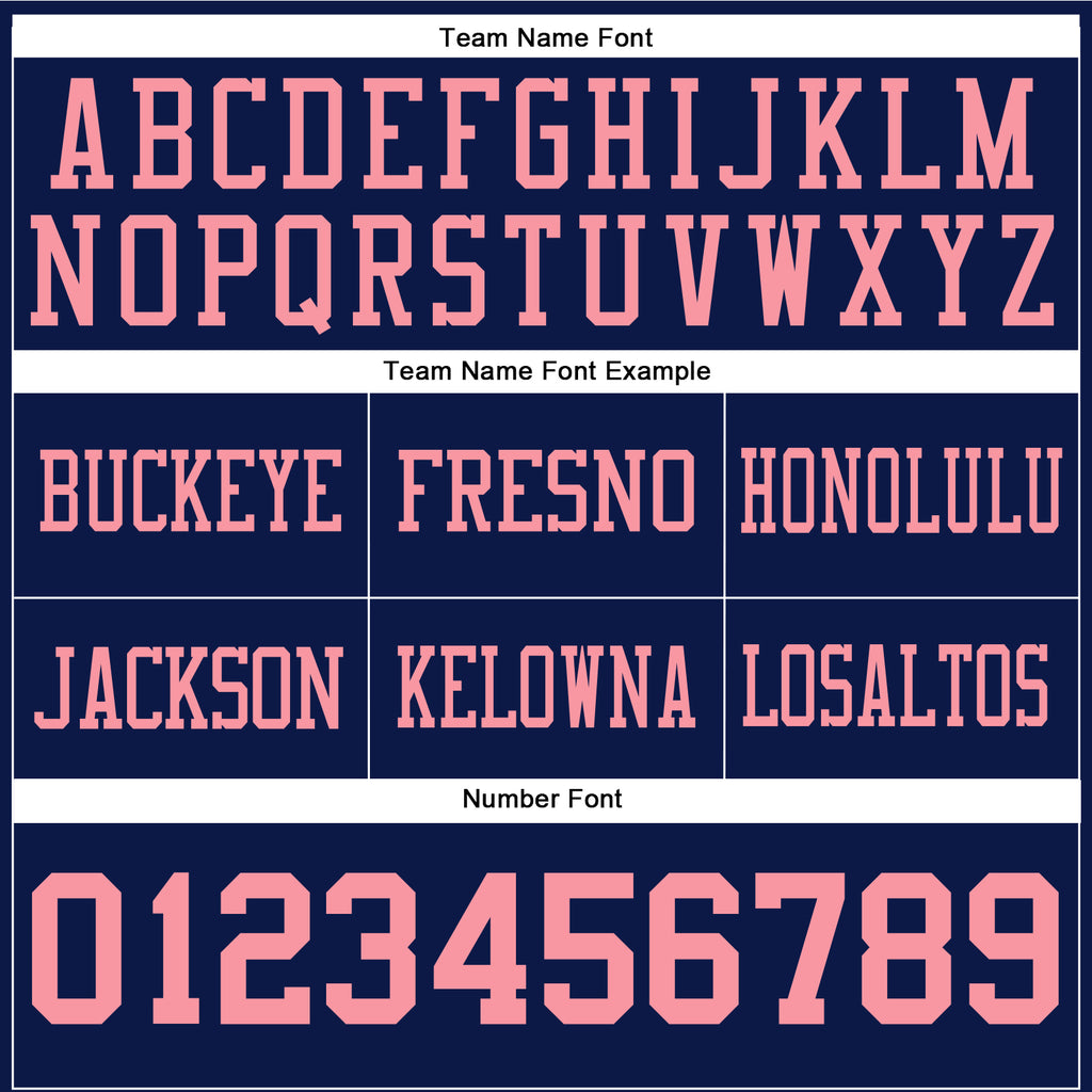 Custom Navy Medium Pink Authentic Football Jersey