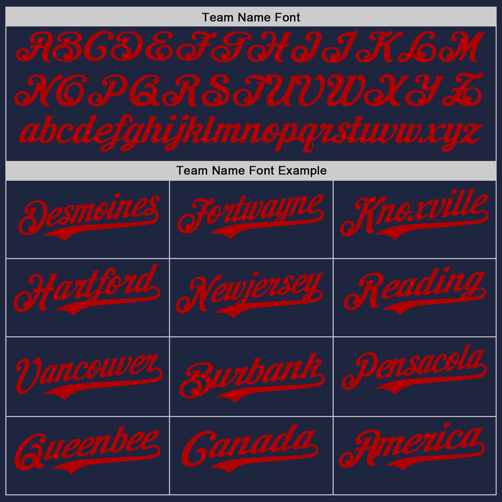 Custom Navy White-Red Authentic Baseball Jersey