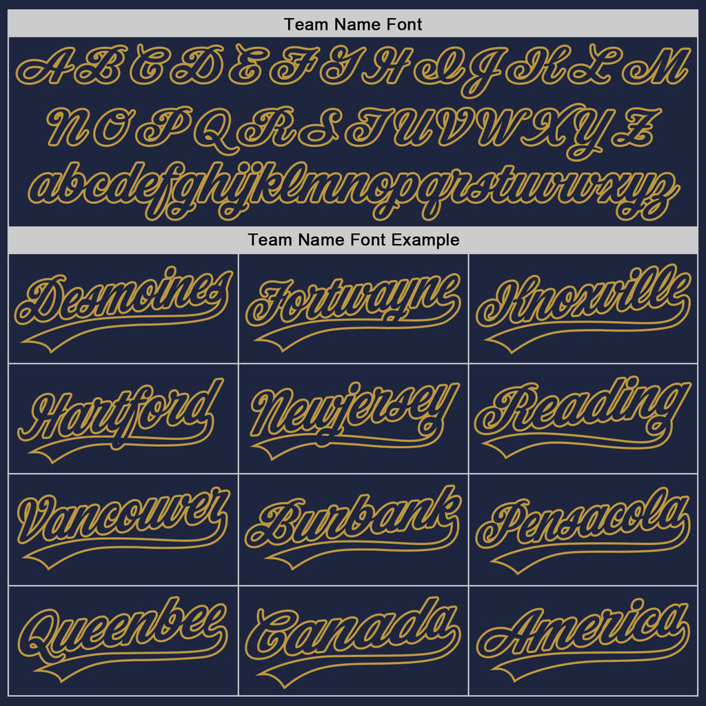 Custom Stitched Navy Old Gold Baseball Pullover Sweatshirt Hoodie