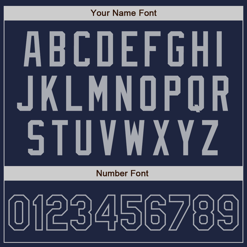 Custom Stitched Navy Gray Baseball Pullover Sweatshirt Hoodie