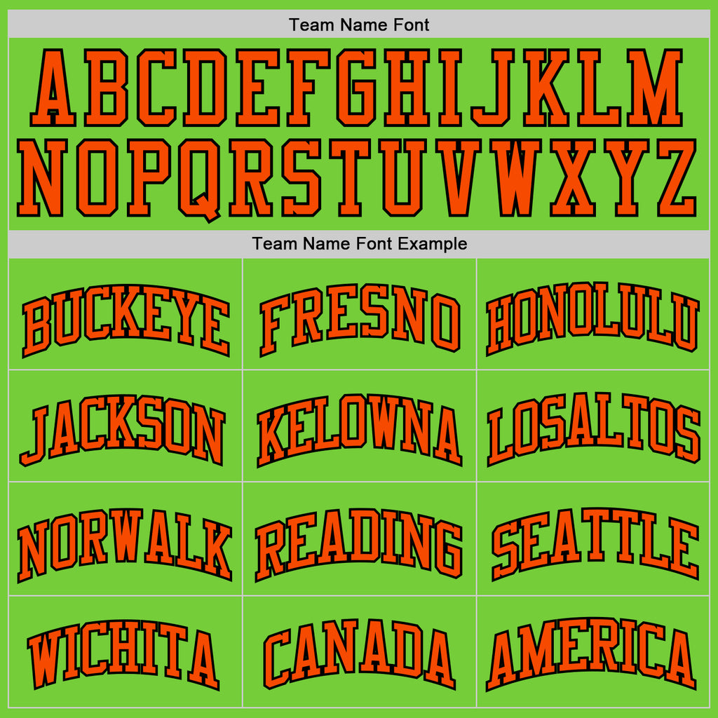 Custom Neon Green Orange-Black Authentic Basketball Jersey
