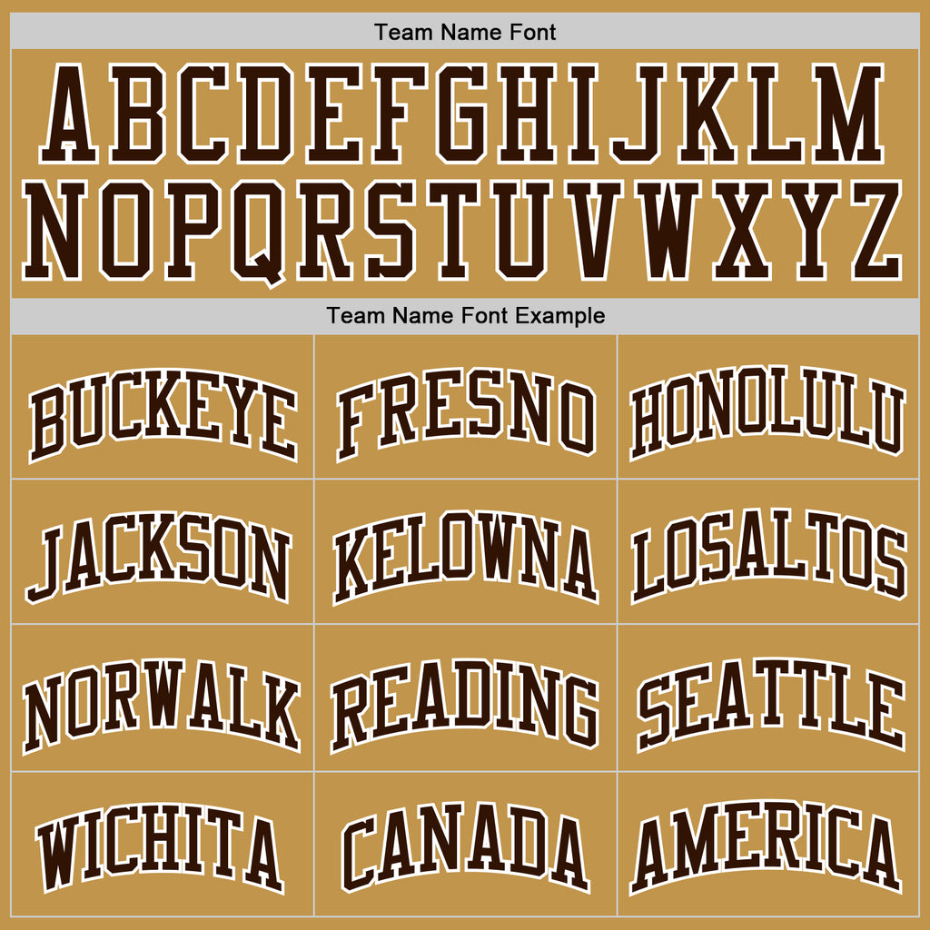 Custom Old Gold Brown-White Authentic Basketball Jersey