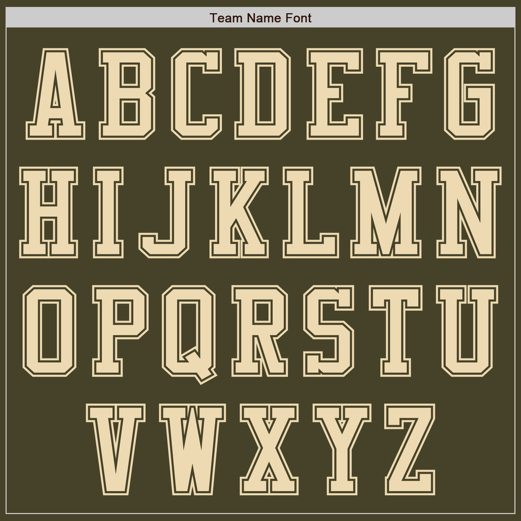 Custom Olive Cream Authentic Salute To Service Baseball Jersey