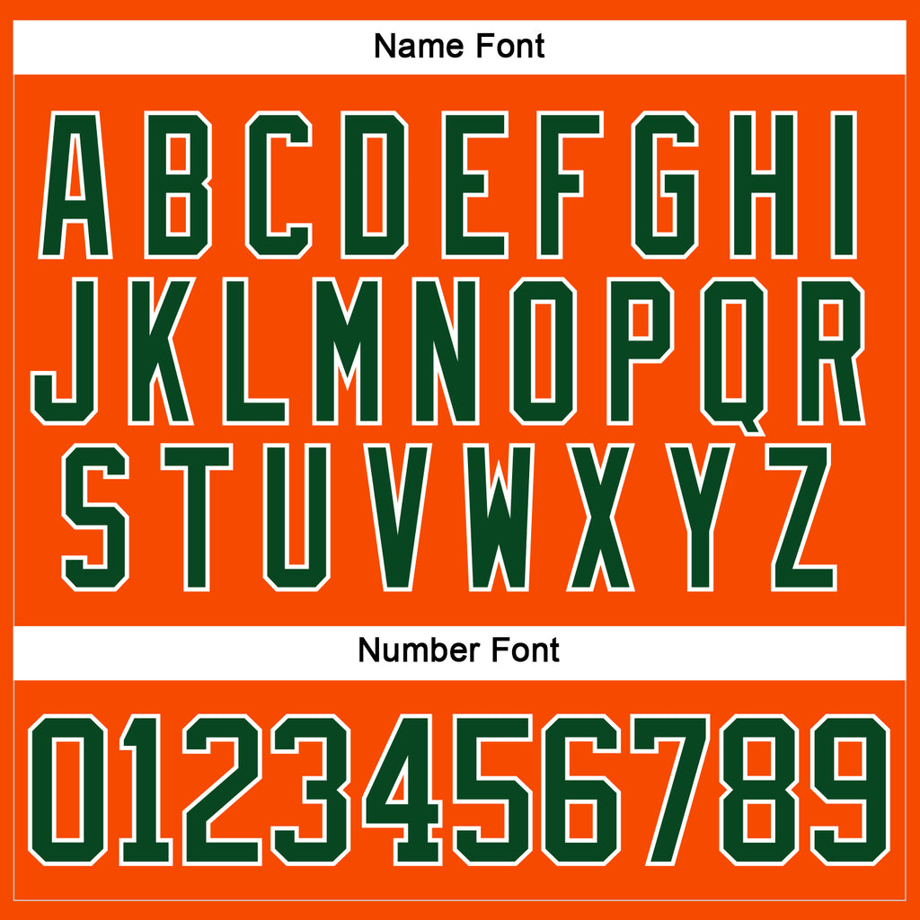 Custom Orange Green-White Hockey Lace Neck Jersey