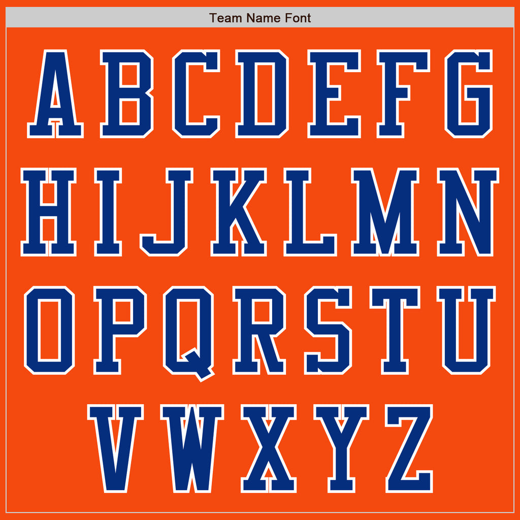 Custom Orange Royal-White Authentic Baseball Jersey